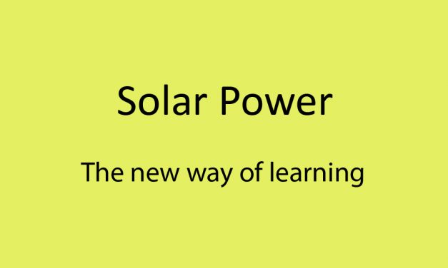 Solar power: The new way of Learning