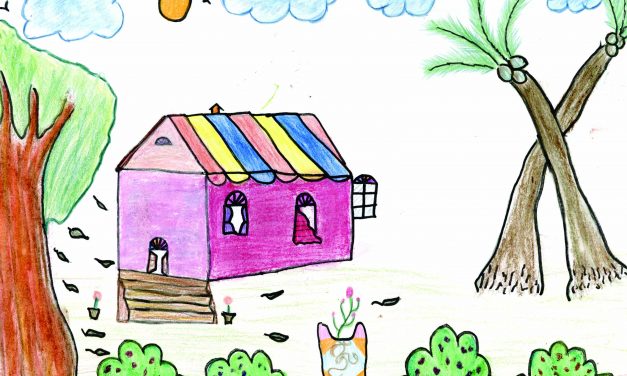 A colourful house