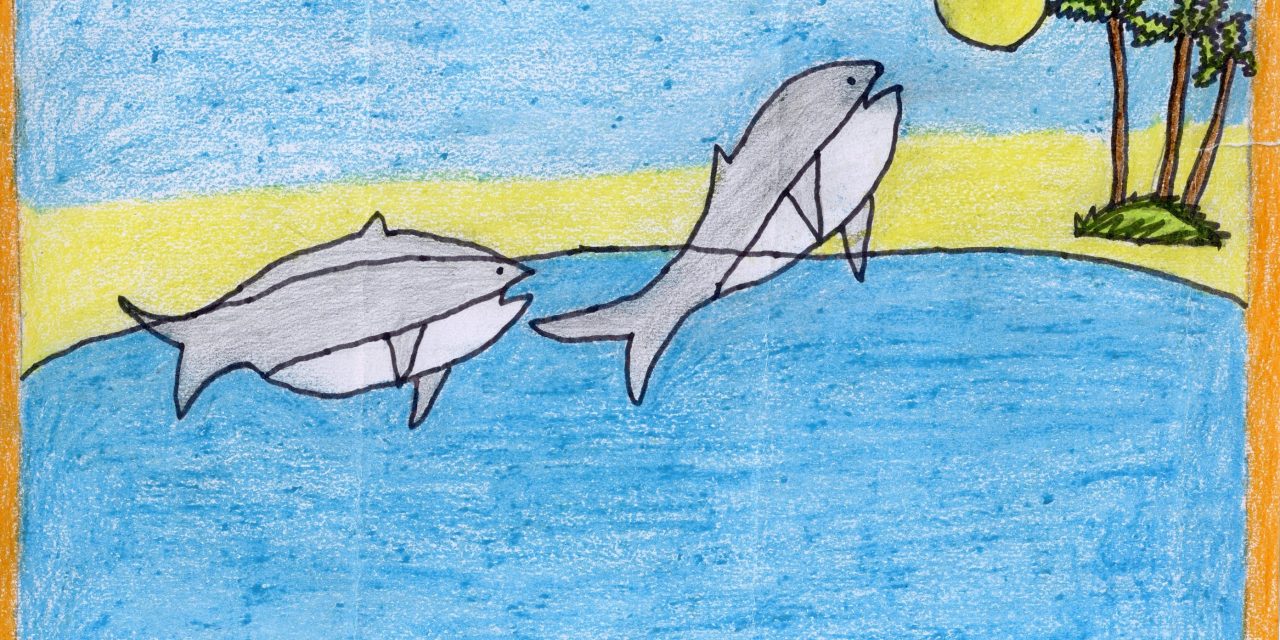 Dolphins near the coast