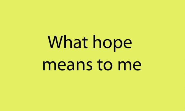 What hope means to me