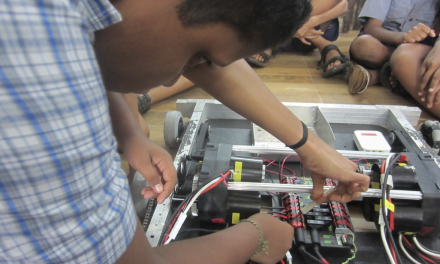 Young minds build a drivetrain robot