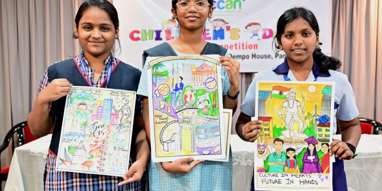 A glimpse into the Children’s Day Art Competition of The Navhind Times